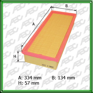 FILTRO DE AIRE VOLKSWAGEN GOL 1.8 8V D. SENDA 1.6. SAVEIRO 1.6 D - EQUIVALENCIA: MANN: C 34 109 - FRAM: PA-4419 / CA-4419
