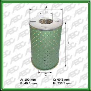 Filtro de ACEITE x 2 - BOMAG - CATERPILLAR - CLARK - DYNAPAC - HYSTER - KOMATSU - TOWNMOTOR