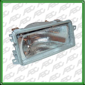 OPTICA LINEA AUTO FIAT DUNA 92 -> / UNO 92 -> DERECHO - Faro asimetrico con luz de posicion. Para lamparas H4. Caja x 6 unid.