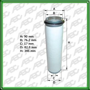 Filtro de ELEMENTO DE SEGURIDAD - AGRALE-DEUTZ - BOMAG - CLAAS - CUMMINS - JOHN DEERE - LIEBHERR - MASSEY-FERGUSON TRAKTOREN - NEW HOLLAND - VALMET - ZANELLO - MERCEDES-BENZ (DAIMLER AG)