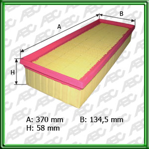FILTRO DE AIRE SEAT CORDOBA IBIZA III - VW POLO CLASSIC - EQUIVALENCIA: MANN: C 37 132 - FRAM: CA-8995 / CA-9730
