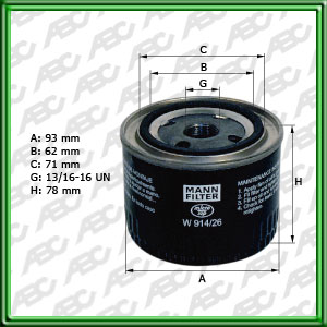 Filtro de ACEITE - LAND ROVER - ROVER (MG ROVER GROUP LTD)