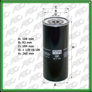 Filtro de ACEITE - AGCO - AGRALE-DEUTZ - BOMAG - DEUTZ AG (ENGINES) - DEUTZ FAHR (SAME DEUTZ-FAHR) - POCLAIN - WINGET / DYNAPAC - ZANELLO
