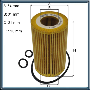 FILTRO DE ACEITE MERCEDES BENZ (UE5)