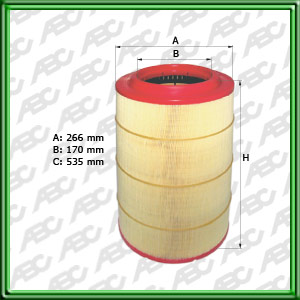 Filtro de AIRE - EVOBUS (MERCEDES-BENZ/SETRA) - MERCEDES-BENZ (DAIMLER AG) - SCANIA - SCANIA BUS / SCANIA-IRIZAR - VOLVO TRUCKS