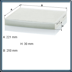 FILTRO DE AIRE PARA HABITACULO HYUNDAI (UE5)