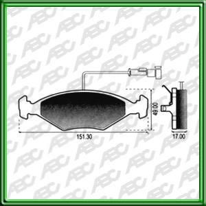 PASTILLAS DE FRENO FIAT TEMPRA AÃ±o: 92>94 Posicion: DELANTERO Caliper: ATE-TEVES // FIAT TEMPRA 16v AÃ±o: 93>94 Posicion: DELANTERO Caliper: ATE-TEVES // FIAT TEMPRA SW AÃ±o: 95Â» Posicion: DELANTERO Caliper: ATE-TEVES // Dimensiones: Alto: 49.00 Largo