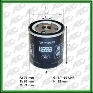 Filtro de ACEITE - FORD