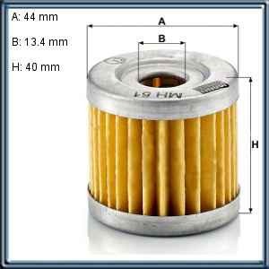 FILTRO PARA MOTOS MODELOS - ALT 185 1983-1987 - LT 125 QUAD 1983-1987 - LT 185 QUAD 1987-1987