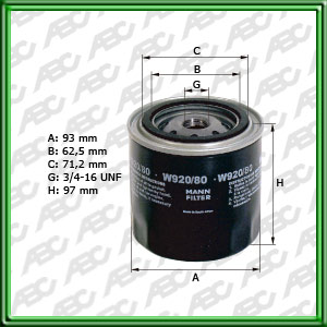 Filtro de ACEITE - TOYOTA