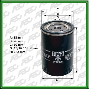 Filtro de ACEITE - HYSTER - JOHN DEERE - CHRYSLER