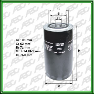 Filtro de COMBUSTIBLE - BOMAG - CASE CONSTRUCTION - CATERPILLAR - CUMMINS - NEW HOLLAND - SULLAIR