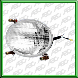 FARO HALOGENO AUXILIAR OVALADO DE EMPOTRAR LUZ INUNDANTE  LENTE CRISTAL LAMPARA H3. CAJA POR 10UNID.