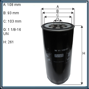 FILTRO DE ACEITE - KALMAR LMV - VOLVO PENTA - SCANIA - SCANIA BUS / SCANIA-IRIZAR - VOLVO TRUCKS