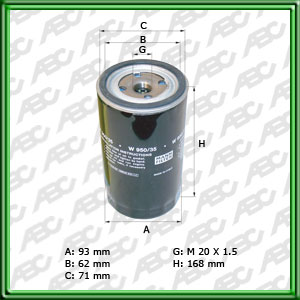 Filtro de ACEITE - ASIA MOTORS