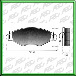 PASTILLA DE FRENO PEUGEOT 206 1.6 AÃO: 05Â» POSICION: DELANTERA / PEUGEOT 206 1.9 D AÃO: 01Â» POSICION: DELANTERA / PEUGEOT 206 1.4 AÃO: 05Â» POSICION: DELANTERA