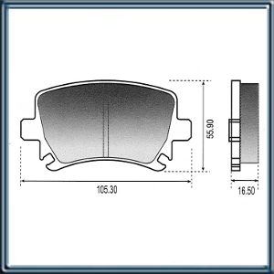 PASTILLA FRENO DELANTERA PG PLUS VW BORA (07Â»)- PASSAT (05Â»)-VENTO (05Â»)- AUDI A3/A4/A6 (04Â»)