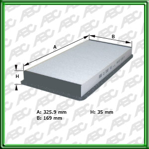 Filtro de FILTRO PARA CABINA - PEUGEOT - PORSCHE