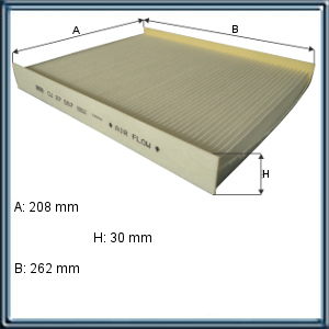 FILTRO DE AIRE PARA HABITACULO HYUNDAY (UE5)