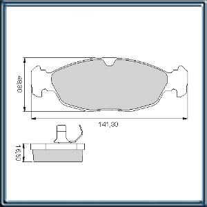 PASTILLA DE FRENO PARA CHEVROLET: CORSA/KADETT - VW: GOL/SAVEIRO