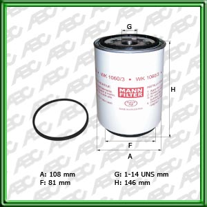 Filtro de COMBUSTIBLE - CLAAS - JOHN DEERE - SCANIA - SCANIA BUS / SCANIA-IRIZAR - VOLVO BUS - VOLVO TRUCKS