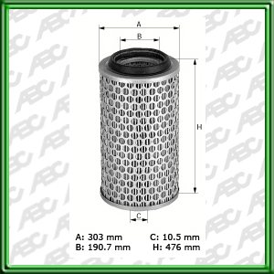 Filtro de AIRE - DEUTZ AG (ENGINES) - INGERSOLL-RAND/DOOSAN - LIEBHERR-MOBILKRANE - NEW HOLLAND - PAUNY ZANELLO - ZANELLO - IVECO - MERCEDES-BENZ (DAIMLER AG)